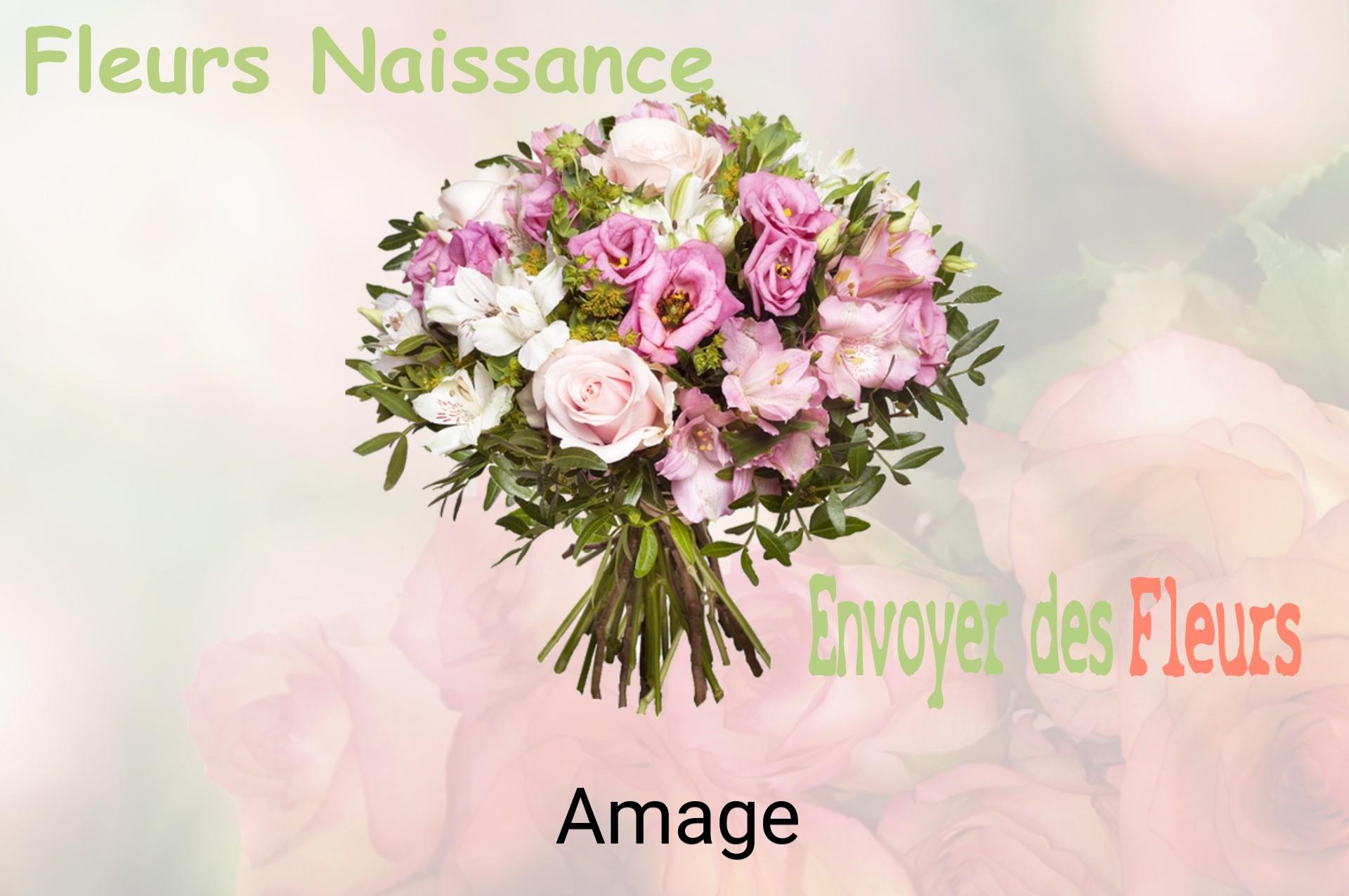 Bouquet de fleurs de naissance livré à Amage
